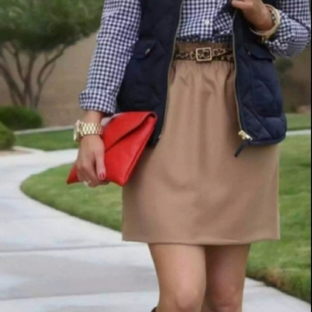 J. Crew Tan Mini Skirt